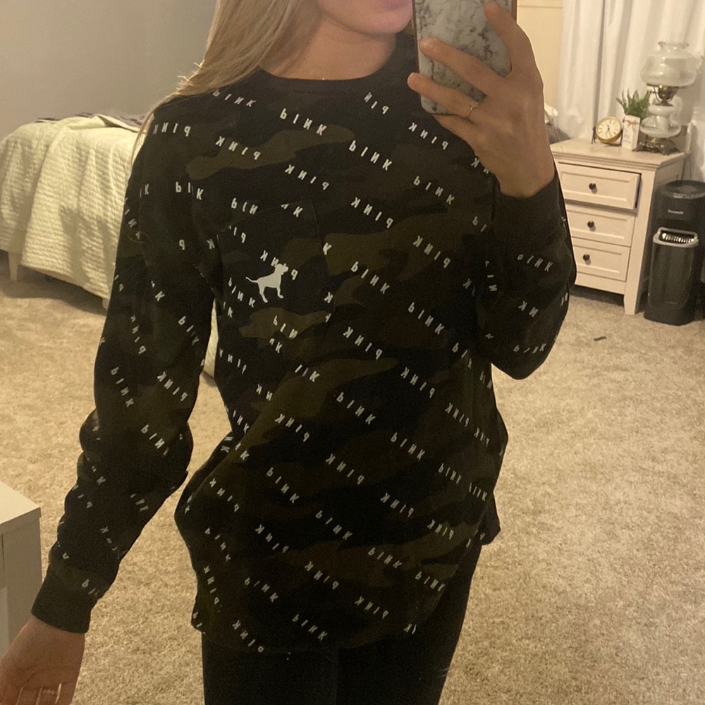 PINK camo long sleeve
